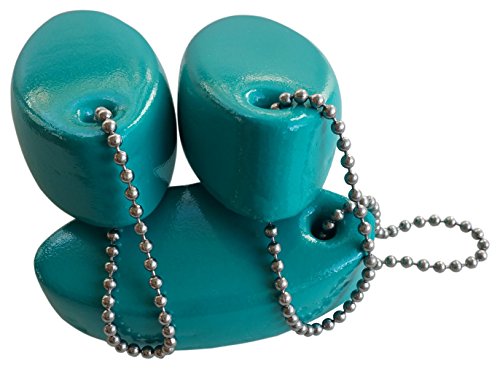 Jquad 3 Pack Teal Floating Keychain Key Floats Vinyl Covered Foam -Made In The Usa- (Teal) #TOP4