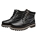 Harssidanzar Mens Boots Fashion Casual Non Slip Cold-Weather Work Boots KM314US,Black,Size 10/45