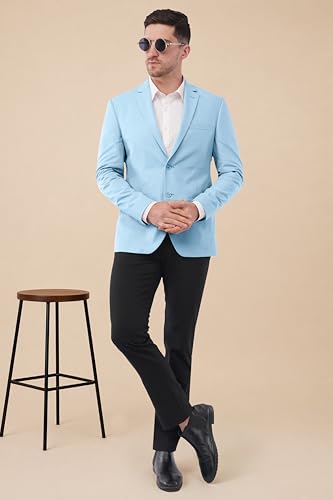 Image of SaintX Men's Premium Summer Blazer | Linen Cotton Blended Breathable Fabric | Fully Lined | Comfortable Slim Fit | Crafted for The Modern Gentleman | Casual & Formal Wear (JK08)