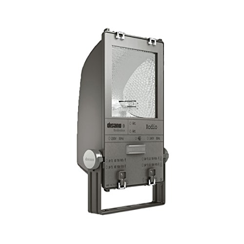 Disano 1801 Rhodium-2-asymétrique Projecteur halogène avec lampe 150 W incluse