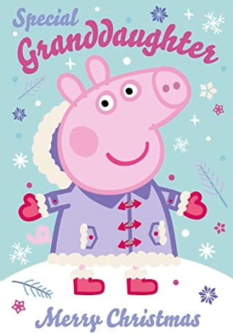 Danilo Promotions Official Peppa Pig Granddaughter Christmas Card, Multi, PGX07