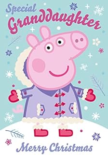 Danilo Promotions Official Peppa Pig Granddaughter Christmas Card, Multi, PGX07