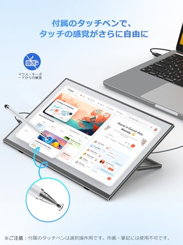 【新登場タッチペン付き】タッチパネル モバイルモニター 15.6インチ 付属ケース タッチモニター Newsoul FHD 1080P IPS 非光沢 125% sRGB VESA対応 液晶 ポータブルモニター USB-C/Mini HDMI 軽薄型 Windows/PC/Mac/タブレット/Android/スマホ ゲーミング 在宅勤務 リモートワーク テレワーク 携帯 セカンドモニター