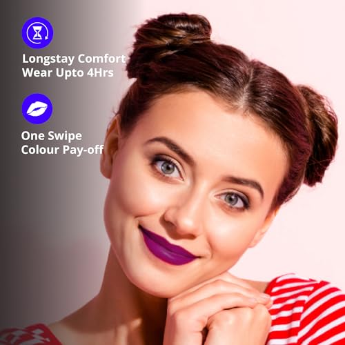 Image of Blue Heaven Get Matte Lipstick | Soft Matte Finish and Lightweight Formula | Intense Pigment | Long-Lasting Lipsticks For Women |503P| 4gm (Pack of 2)