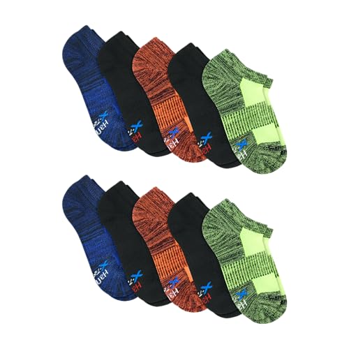 Image of Hanes Boys' Moves Socks, Breathable Mesh Performance Socks, Ankle, Crew, No Show, Moisture-wicking, 10-pack