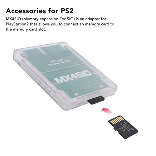PUSOKEI MX4SIO SIO2SD Memory Card Adapter for Game Consoles TF Card Reader Adapter for FAT Console Replacement Memory Card Reader(White) - Image 2