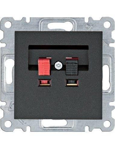 Prise haut-parleur noir premium Lumina WL3313 aux finitions soignées