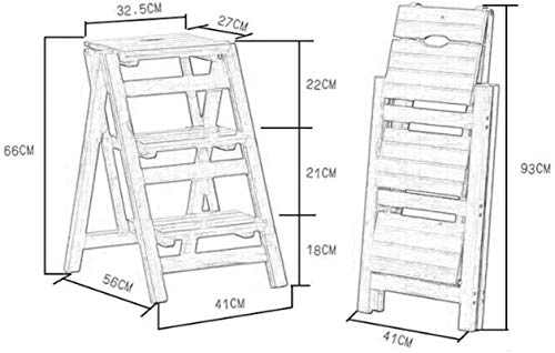 Chaise échelle pliante robuste et polyvalente en bois