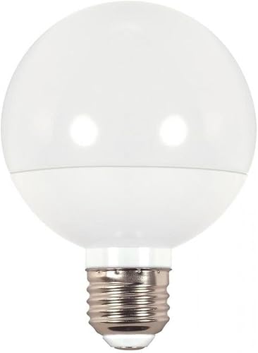 Satco Lámpara de repuesto de base media LED G25 de 4.25 pulgadas, 6 W, temperatura de color 5000, acabado blanco
