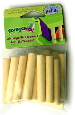 Nature's Instinct Foragewise Tiki Takeout - Refill Dowels, Large Quantity 20