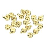 QUARKZMAN 20 Piezas De Cuentas De Crimpado, 3.2mm Separadores De Cobre Conectores De Abalorios Sueltos Topes Finales Para Pendientes Collares Pulseras Colgantes Manualidades DIY, Oro Claro