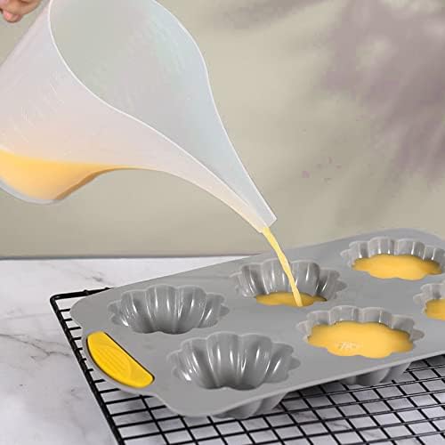 Zhongtou 3 Pack Plastic Measuring Jugs 1000ml Measuring Cup, Long Spout Plastic Measuring Funnel Jug 1 Litre with Scale, Kitchen Measuring Jug Set for Baking, Kitchen, Soap Cakes Making, Liquids