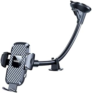 Rainway Car Phone Holder Windscreen, mobile phone holder for cars,Long Arm Adjustable/Strong Suction Anti-Shake Stabilizer/360° Rotation car phone mount, Compatible with iPhone, Samsung, Oneplus etc.