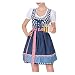 Snakell Femme Robe Traditionelle de Bavière à Tablier Bavarois pour Oktoberfest Fete D'Octobre Carnaval Robe Dirndl Set Costume Allemand Festival Vêtements