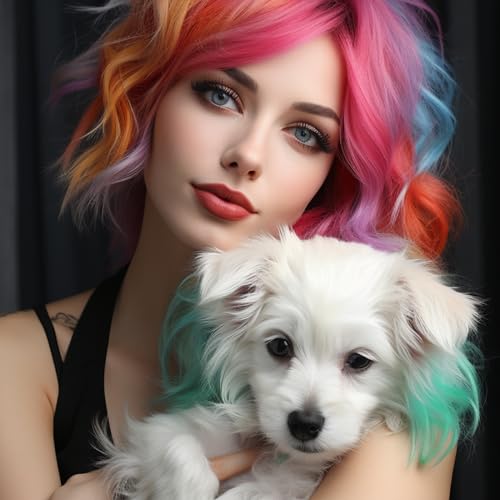 image for Avont Dog Hair Dye Paint Temporary, Pet Fur Markers Non Toxic Safe Hai