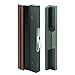 Slide-Co 141752 Sliding Patio Door Handle Set, 4-15/16 in., Extruded Aluminum, Hook Latch, Black w/Wood Grain