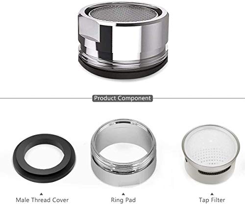 Faucet Aerator Kitchen Sink Aerator Replacement Parts, 15/16-Inch Or 24Mm Male Thread Aerator Faucet Filter With Gasket For Kitchen, Bathroom (Silver, 6 Pcs) #TOP3