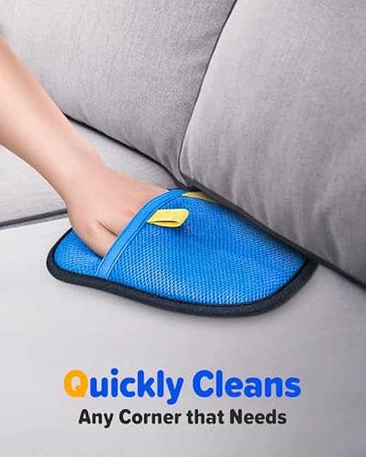 2025 Thickened Electrostatic Pet Hair Removal Gloves (2 Pcs) - Reusable Strong Grooming Gloves for Cats & Dogs, Hair Remover for Couch, Furniture, Carpet, Car Seats & Clothing (Blue)-DFok9B3k