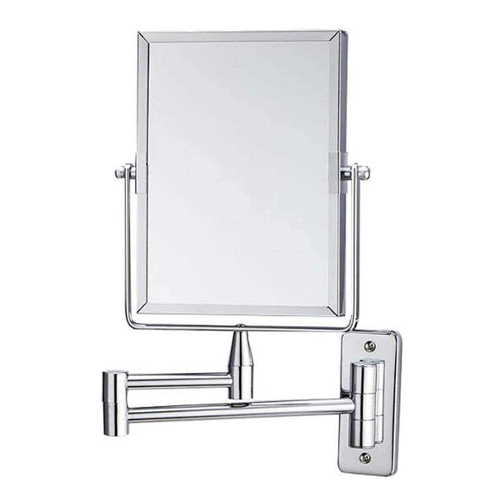 Miroir de courtoisie pliant rectangulaire double face pour maquillage de salle de bain