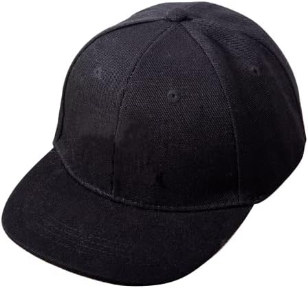 Adjustable Baby Baseball Cap: Sun Protection Infant Ball Cap - Toddler Trucker Hats for 0-6 Years(Black-S)