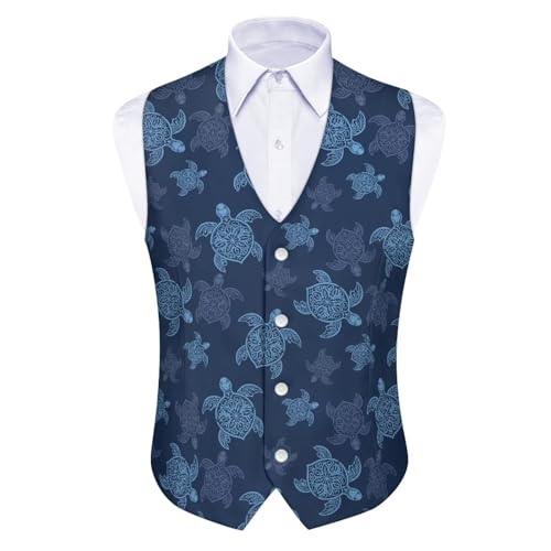 V-Neck Western Vest for Men's Suit Vests Business Dress Vest Slim Fit Button Sleeveless Waistcoat4