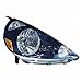 Fits Honda Fit 2007-2008 Headlight Assembly Unit Nighthawk Black (Code B92P) Passenger Side (CAPA Certified) HO2503131C