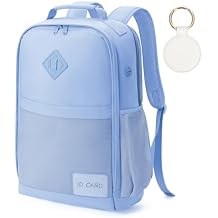 ECOHUB Travel Backpack for Women Men, 17.3" Laptop Backpack with Hat Clip Water-Resistant Carry On Casual Daypack Lightweight Personal Item Bag with USB Charging Port for Travel Work School, Blue
