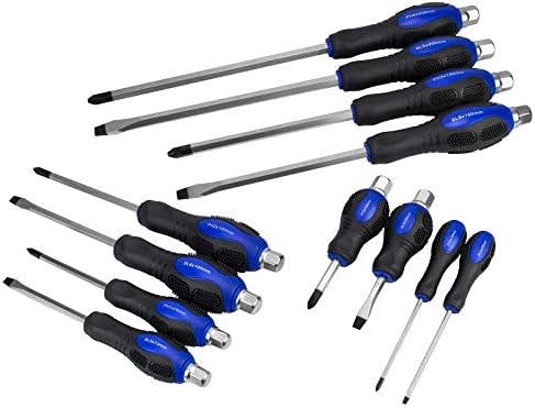 Screwdriver Set 12 pcs. I Tool Set I Screw + Slot Blade I Chrome Vanadium Steel