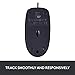 Logitech B100 Wired Mouse for Computer and Laptop, USB Corded Mouse, Right or Left Hand Use - Black
