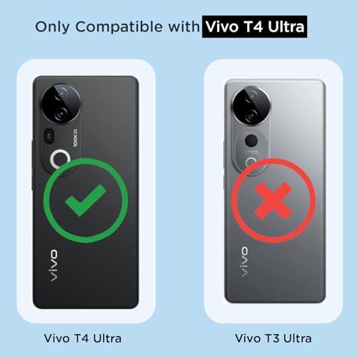 Image of Pikkme Back Cover for Vivo T4 Ultra 5G PC + TPU Clear Transparent Raised Edges Shockproof Protective Phone Bumper Case(Transparent)