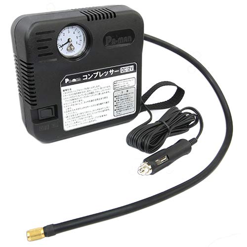 pa-man コンプレッサー DC12V 簡易式 非防水 乗用車用 空気入れ アクセサリーソケット タイヤ 整備 PU862