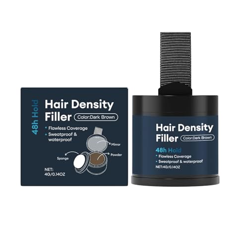 Hair Density Filler, polvere per capelli istantanea per 24 ore, resistente sporco, 4 g, per donne e uomini, punti, styling sottile sulla fronte