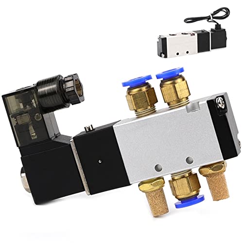 Válvula solenoide 4V110-06 de 5 vías y AC110V para control de aire neumático 4