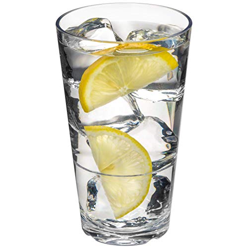Drinique CAL-PT-CLR-4 Caliber Pint Unbreakable Tritan Beer Glasses, 16 oz. (Set of 4), Clear