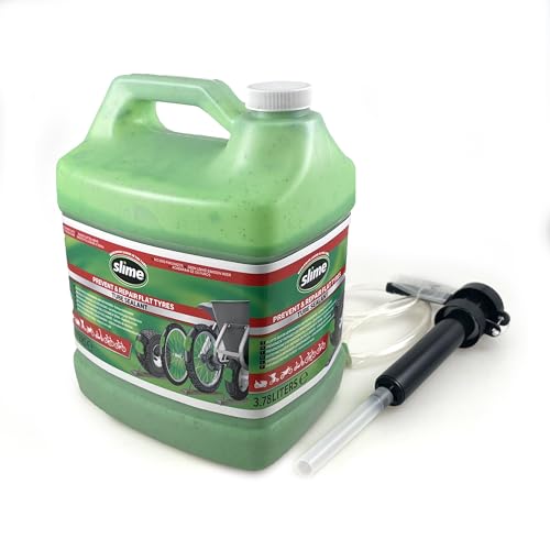 Slime 10204-5 Bike Tube Puncture Repair Sealant. Prevent and Repair. Suitable for Bike and other Off-Road Vehicles fitted with Inner Tubes. Non-Toxic. 3.78 L (1 Gal.) keg with pump option