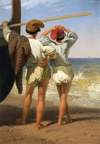 Impression d'art Fisher Boys Penry Williams décoration murale tableau toile 60x90