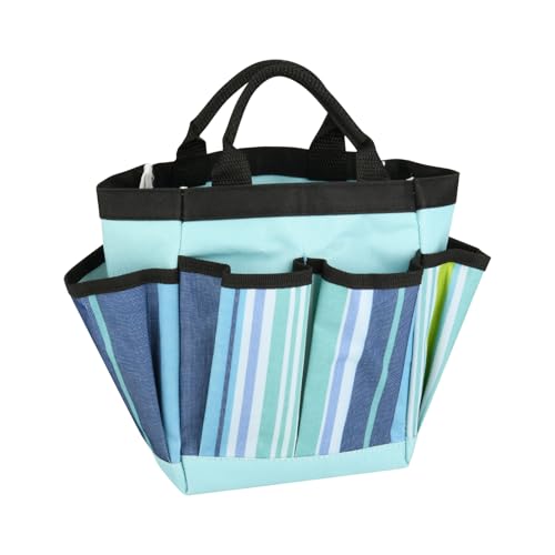 Easecos Bolsa de ferramentas de jardim, impermeável, bolsa organizadora de ferramentas de jardinagem Oxford resistente com 8 bolsos, bolsa organizadora de utensílios de jardim para mulheres e homens