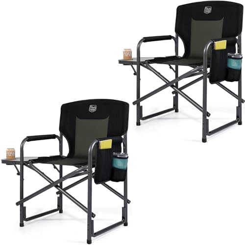 TIMBER RIDGE Silla de Camping Resistente de 180 kg 2Pcs Silla Ple...