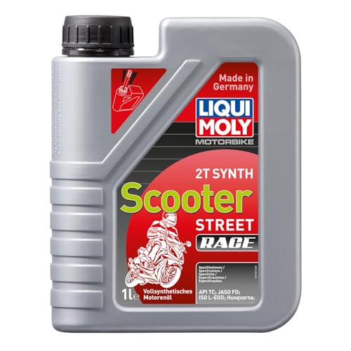 LIQUI MOLY Motorbike 2T Synth Scooter Race | 1 L | Motorrad 2-Takt-Öl | Art.-Nr.: 1053, farblos