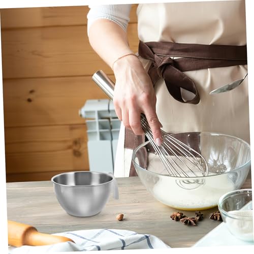 Tazón de Acero Inoxidable con Pico y Asa Mediano para Cocina miniatura 4
