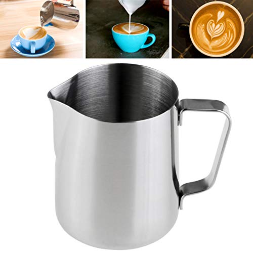 Angoily Jarra de Espuma de Leite de Aço Inoxidável Copo de Espuma de Leite para Café Cappuccino Latt