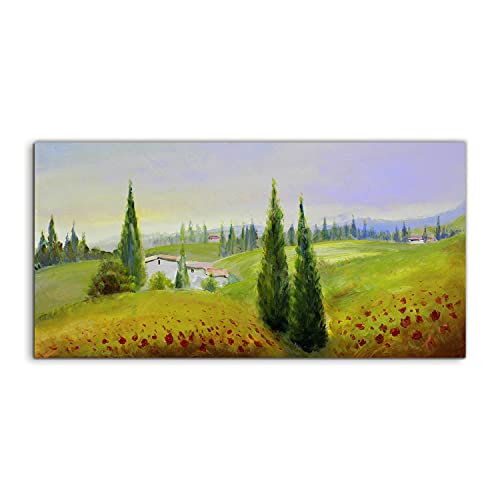 Art mural acrylique 100x50cm decoration murale design salon moderne paysage ete