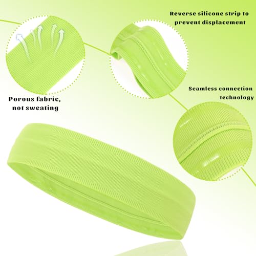Image of Workout Headbands Non Slip Headband Sport Headbands Sweatbands Elastic Sport Hair Bands for Sports Travel Indoor Fitness Gym
