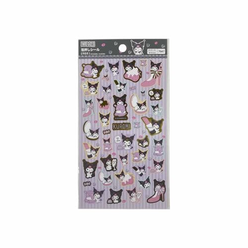 Yamanoshigyo Sanrio Kuromi Pet Sticker Seal 1 Sheets 44 Pcs Decorative Scrapbooking Supplies Stationery (7647)