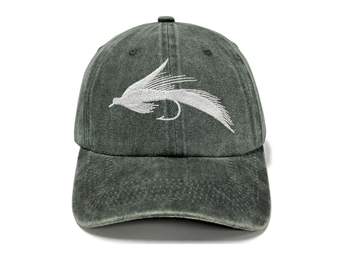 Image of Fishing Baseball Cap for Men Women, Adjustable Embroidered Fish Hat | Fishing Gear, Outdoor Adventure Design, Precision Embroidery Craft, One Size Adjustable Fit