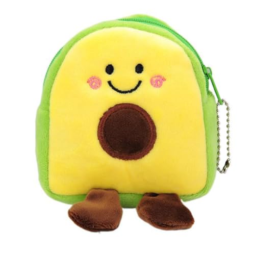 Avocado Plush Purse Wallet Multifunctional Portable Cartoon Fruit Bag