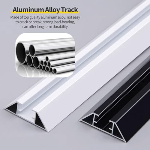 Szyna do zasłon sufitowych, wytrzymały karnisz do zastosowań komercyjnych, 1,2-12 m - system prowadnic przesuwnych do dzielenia pomieszczeń - Aluminiowy karnisz w kształcie litery V do
