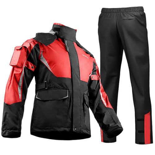 Amazon | RENHE バイク用レインウェア 上下セット メンズ 耐水圧20,000