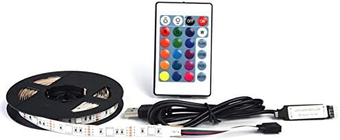 Raguso 5050 RGB elastyczna listwa LED z tworzywa sztucznego i żywicy, DC 5 V, USB listwa świetlna LED do tła TV w 1 m, 2 m, 3 m, 4 m i 5 m (1 metr, 30 LED nie jest wodoszczelna)