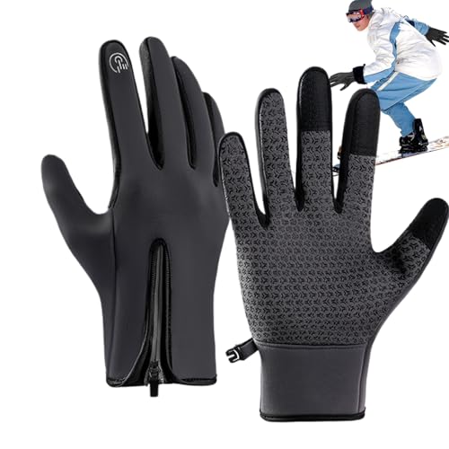 Guantes de Running Impermeables genéricos, Guantes táctiles, cálidos, Mitones Gruesos para Exteriores, para Ciclismo, Invierno, esquí, Motocicleta, Senderismo, Camping, Viajes Diarios al Aire